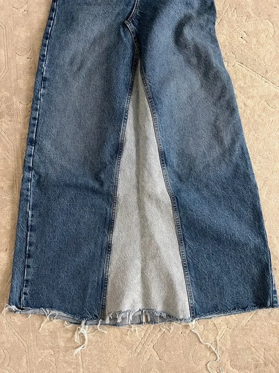 Topshop Dark Blue Denim Maxi Skirt - Picture 4 of 8